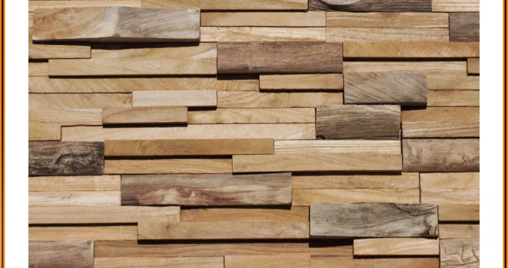 Teakholz Wandverblender Hulubelu HO-010 natürliche Holzstruktur