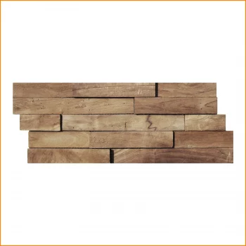 Teakholz Wandverblender linear natur HO-002 Holz Wandverkleidung
