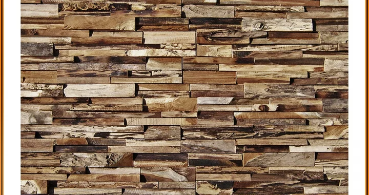 Teakholz Wandpaneel rustikale Holzstruktur Wandverkleidung natur