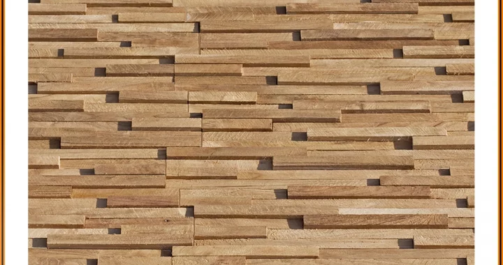 Teakholz Wandverblender Batur HO-007 aus recyceltem Teakholz mit natürlicher 3D Struktur.