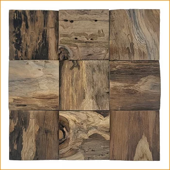 Detail Teakholz Wandpaneel Tambora HO-013