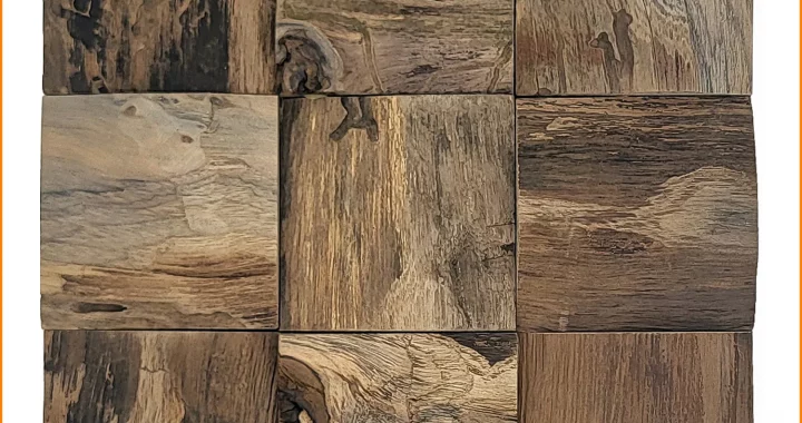 Detail Teakholz Wandpaneel Tambora HO-013