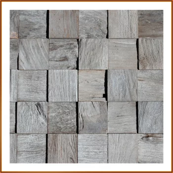 Teakholz Wandverblender HO-016 grau