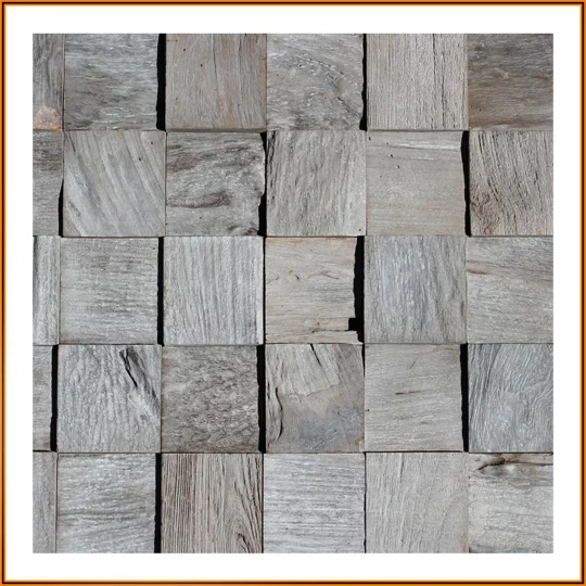 Teakholz Wandverblender HO-016 grau